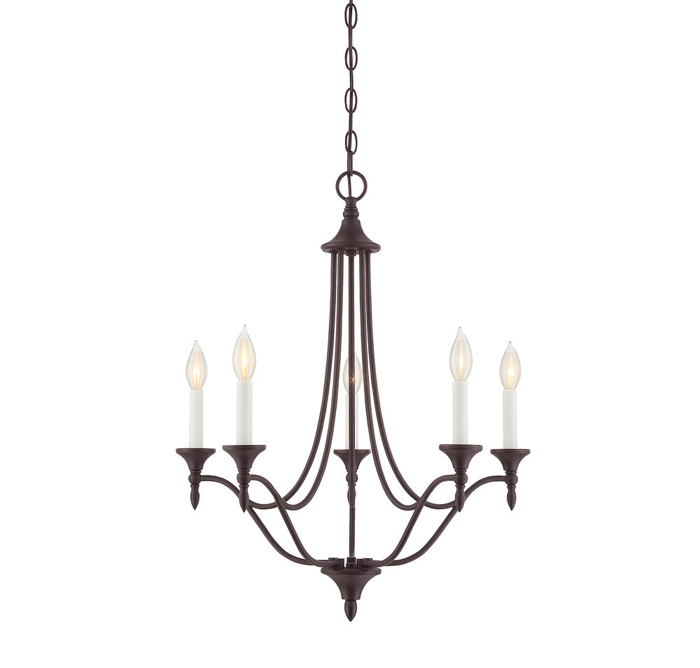 5 light Herdon English Bronze Chandelier