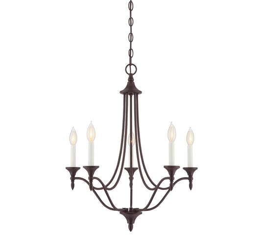 5 light Herdon English Bronze Chandelier