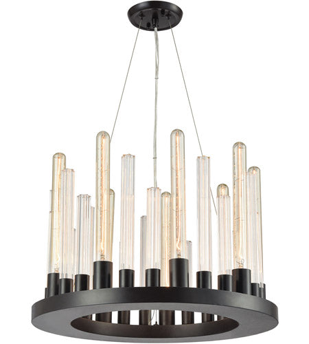 9LT GLASS SKYLINE CHANDELIER
