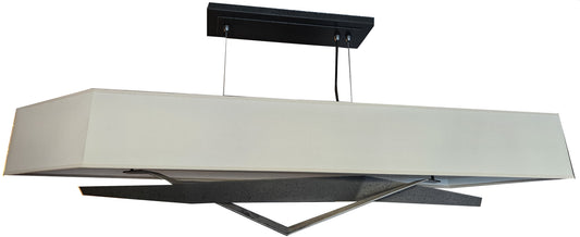 NATURAL IRON/FLAX FACET PENDANT-3